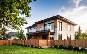 Modern House Exterior With Lush Lawn